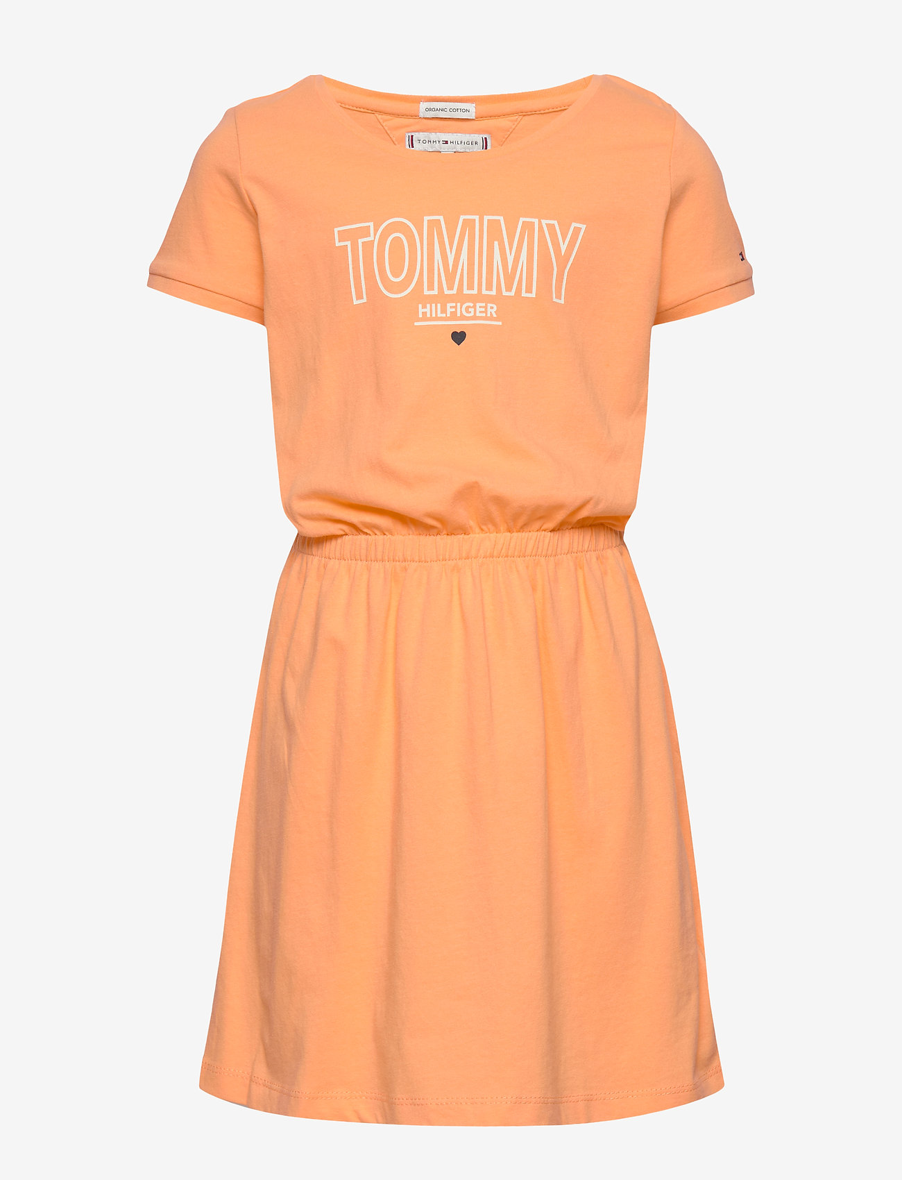 Tommy Hilfiger - JERSEY TEE DRESS S/S - melon orange - 0