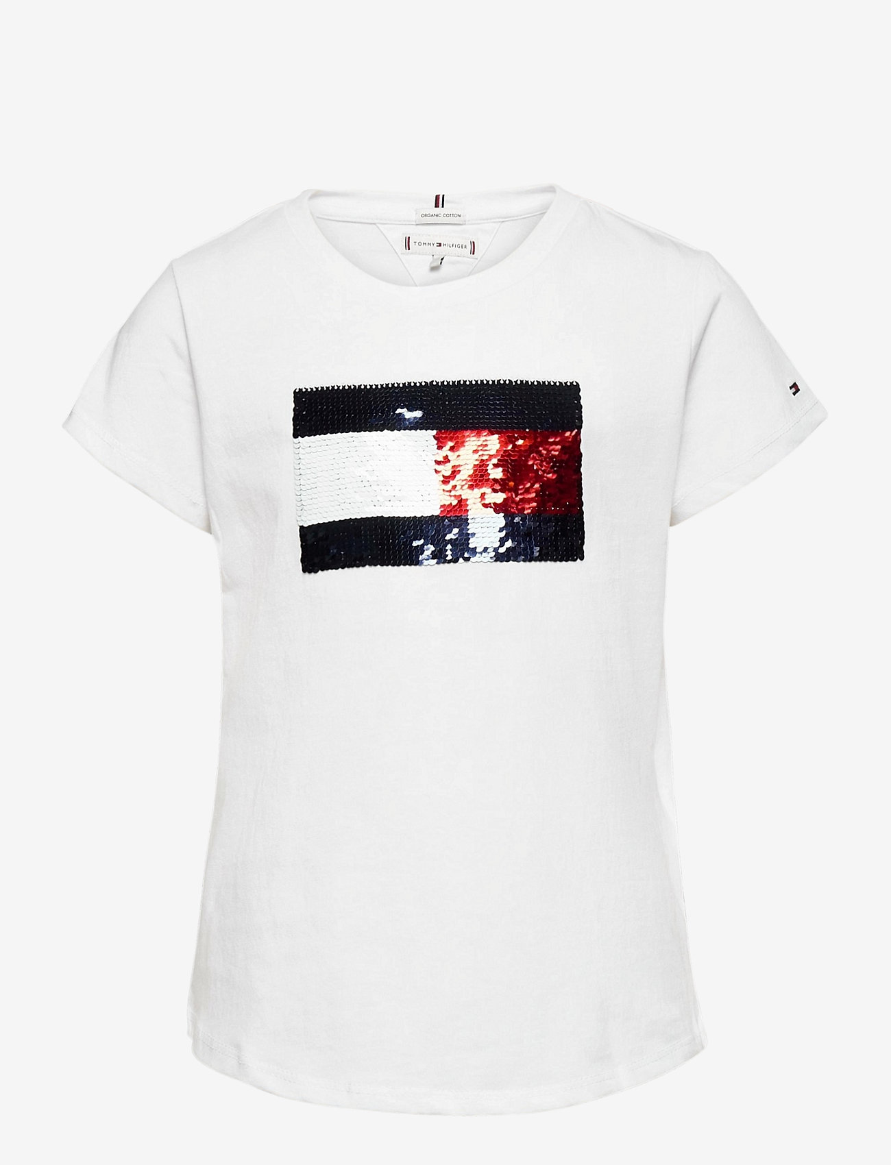 Tommy Hilfiger - FLAG FLIP SEQUINS TEE S/S - white - 0
