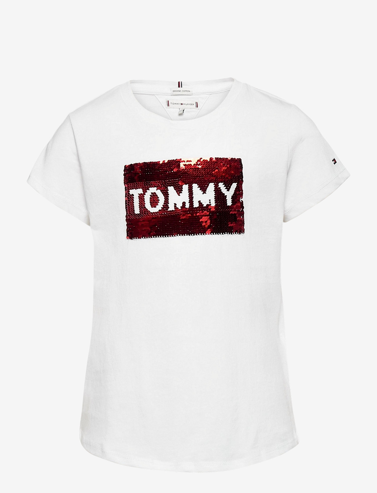 Tommy Hilfiger - FLAG FLIP SEQUINS TEE S/S - white - 1