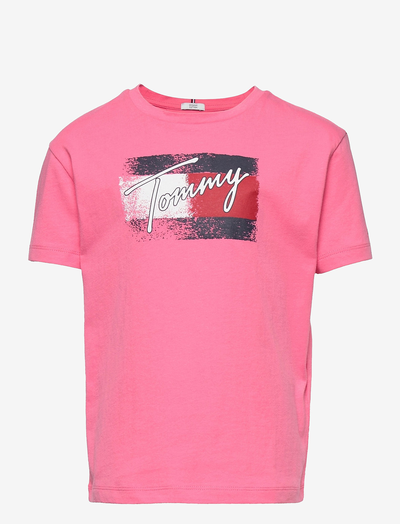 Tommy Hilfiger - FLAG PRINT TEE S/S - exotic pink - 0