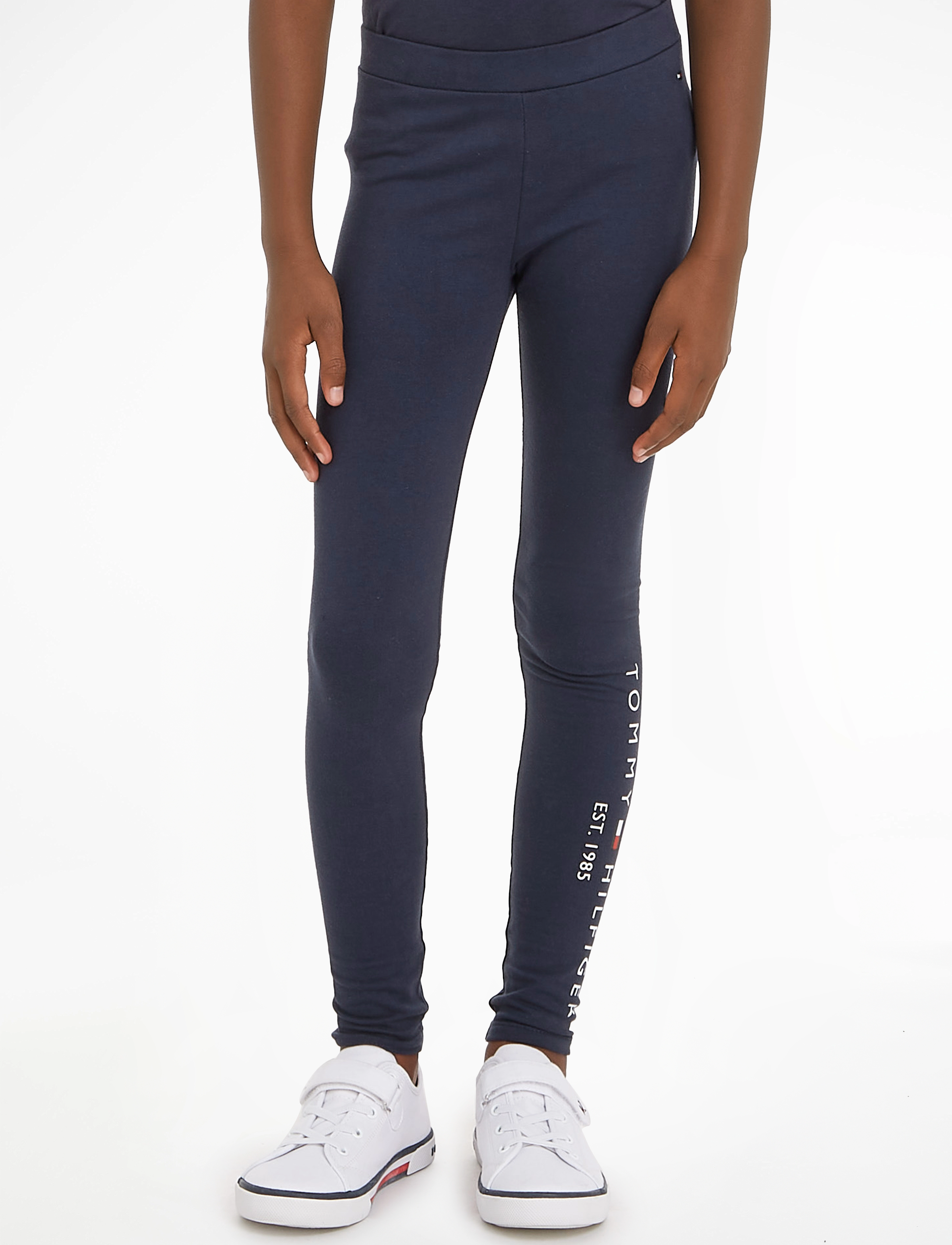 Tommy Hilfiger Essential Legging, 164, Navy, Underdele > Leggings, Børn