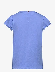 Tommy Hilfiger - ESSENTIAL RUFFLE SLEEVE TOP SS - kortærmede t-shirts - blue spell - 1