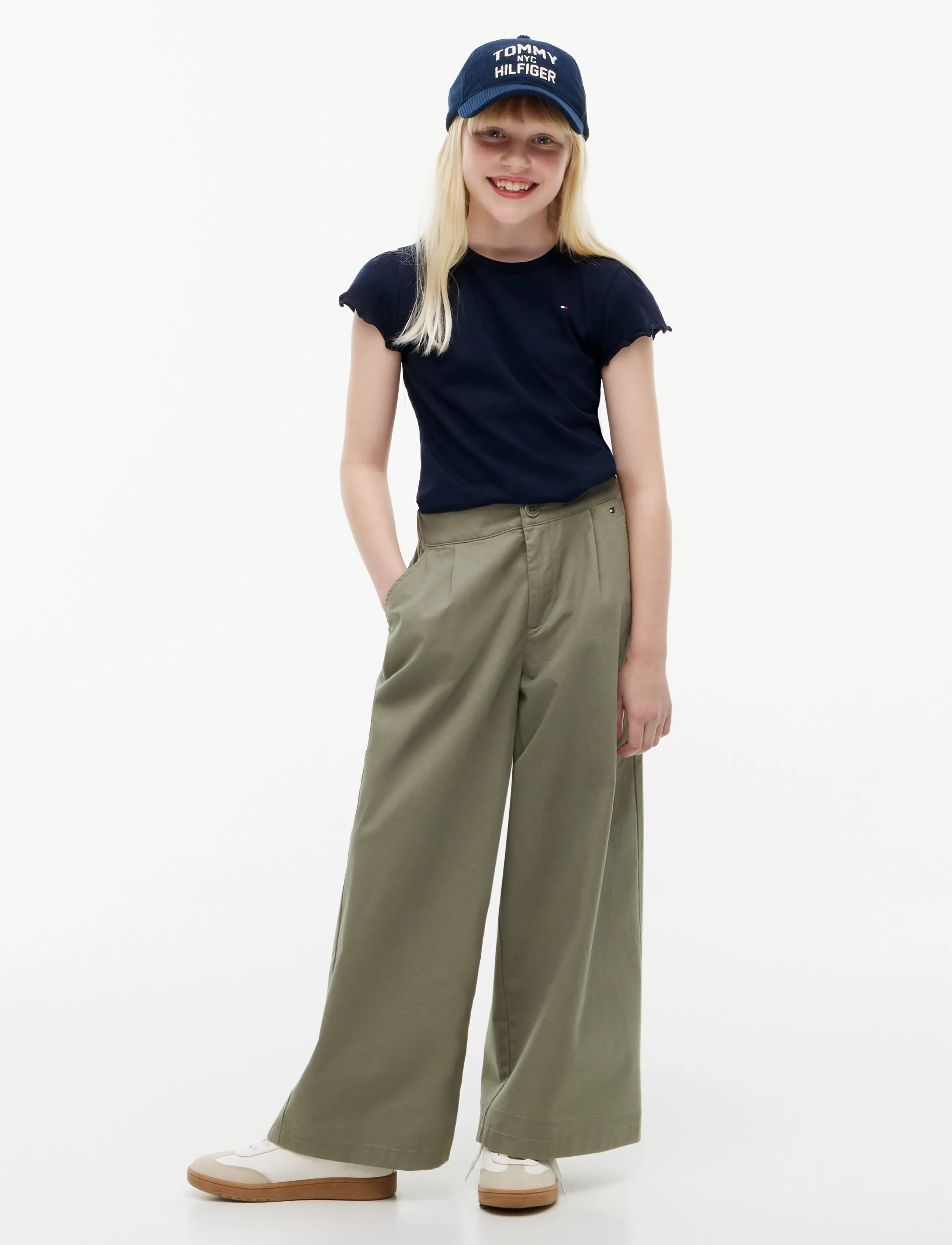 Tommy Hilfiger - ESSENTIAL RUFFLE SLEEVE TOP SS - dark blue - 4
