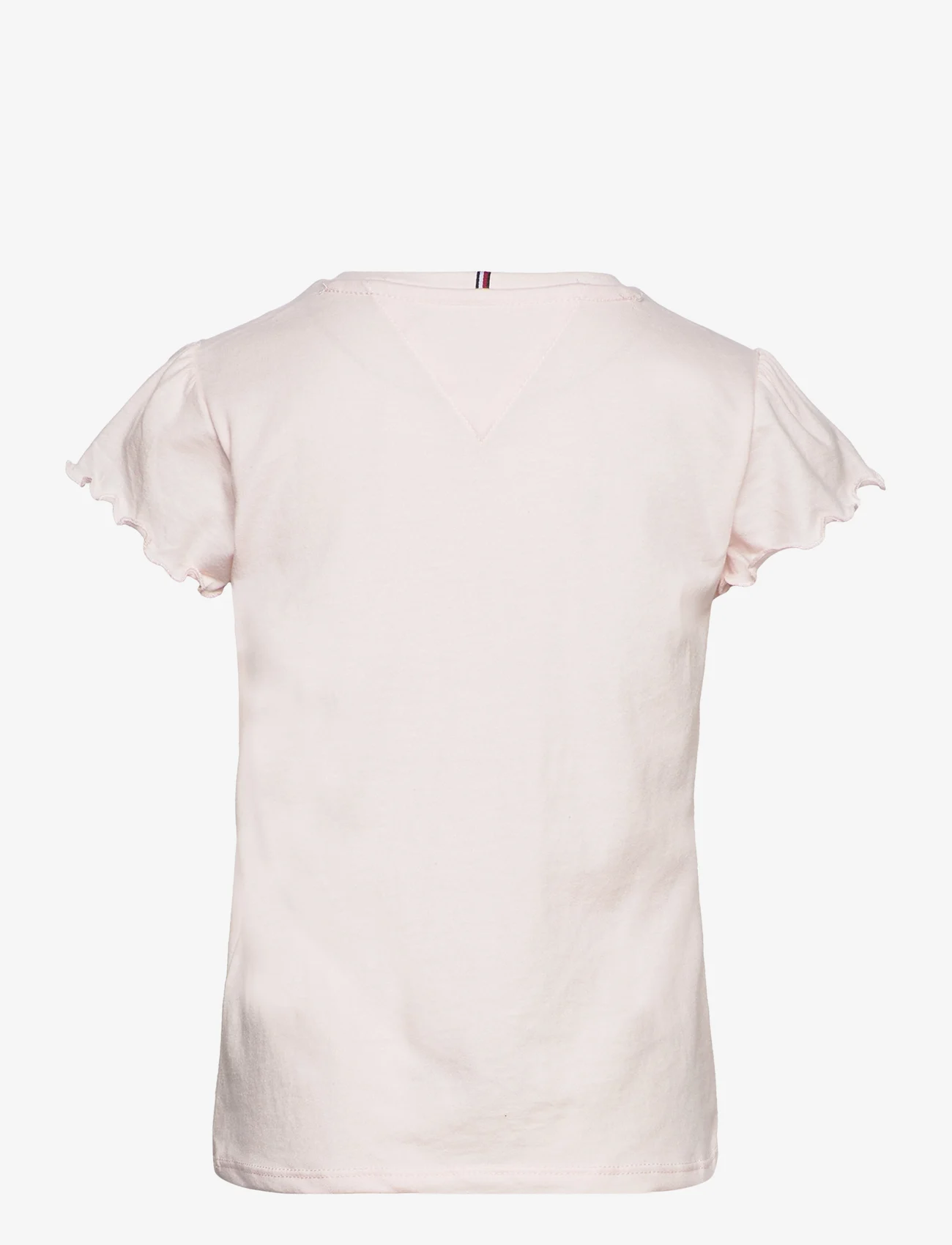 Tommy Hilfiger - ESSENTIAL RUFFLE SLEEVE TOP SS - short-sleeved t-shirts - faint pink - 1