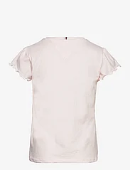 Tommy Hilfiger - ESSENTIAL RUFFLE SLEEVE TOP SS - short-sleeved t-shirts - faint pink - 1