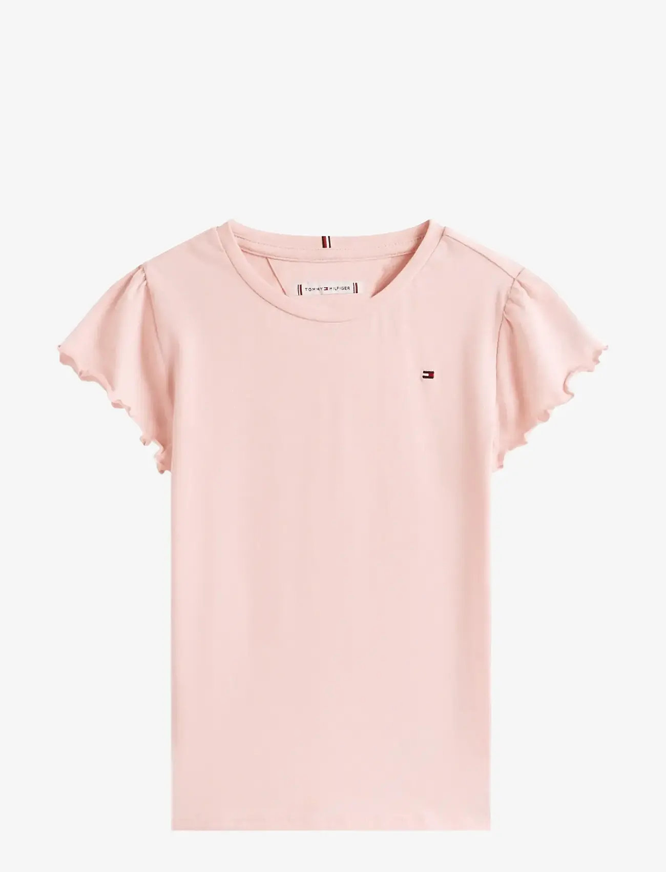 Tommy Hilfiger - ESSENTIAL RUFFLE SLEEVE TOP SS - soft rose - 1