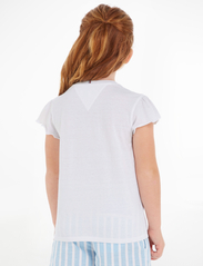 Tommy Hilfiger - ESSENTIAL RUFFLE SLEEVE TOP SS - lyhythihaiset t-paidat - white - 3