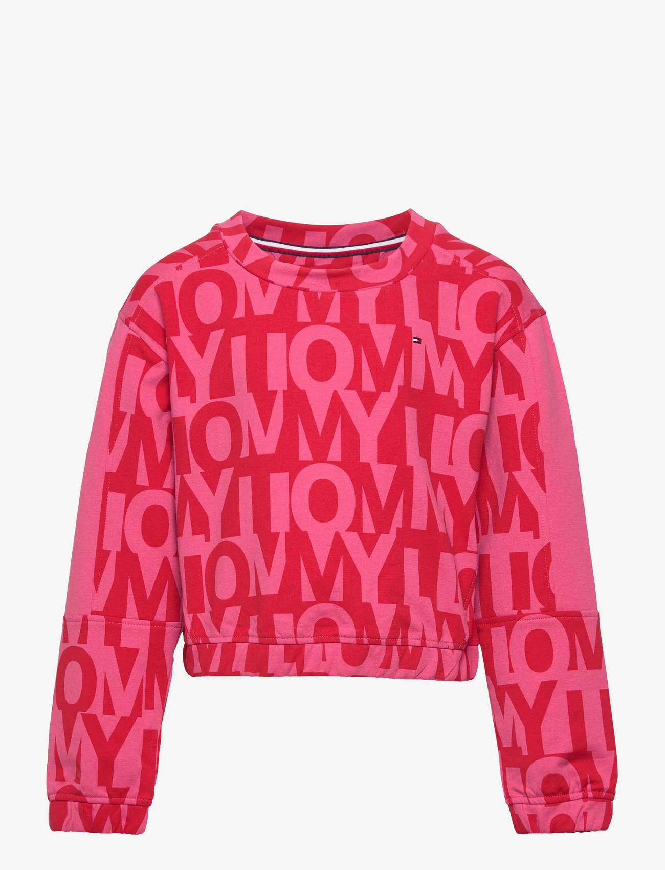 Tommy Hilfiger - TOMMY AOP CROP SWEATSHIRT - deep crimson allover print - 0