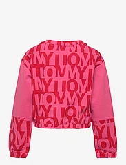 Tommy Hilfiger - TOMMY AOP CROP SWEATSHIRT - sweatshirts - deep crimson allover print - 1