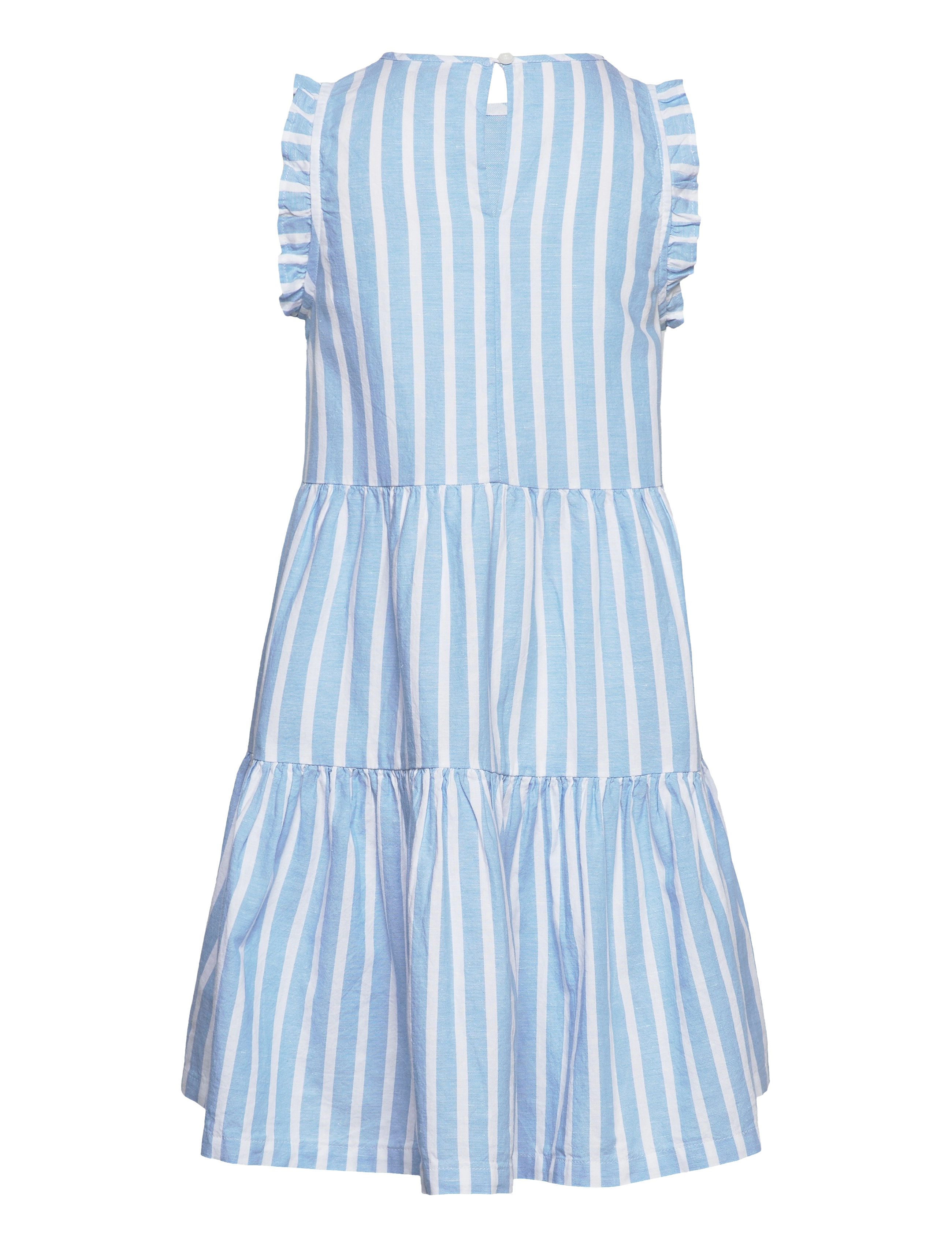 Tommy Hilfiger - STRIPED HEMP RUFFLE DRESS SLVSS - medium blue stripe - 1