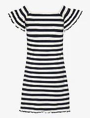 Tommy Hilfiger - OFF SHOULDER STRIPE DRESS S/S - casual jurken met korte mouwen - desert sky stripe - 1