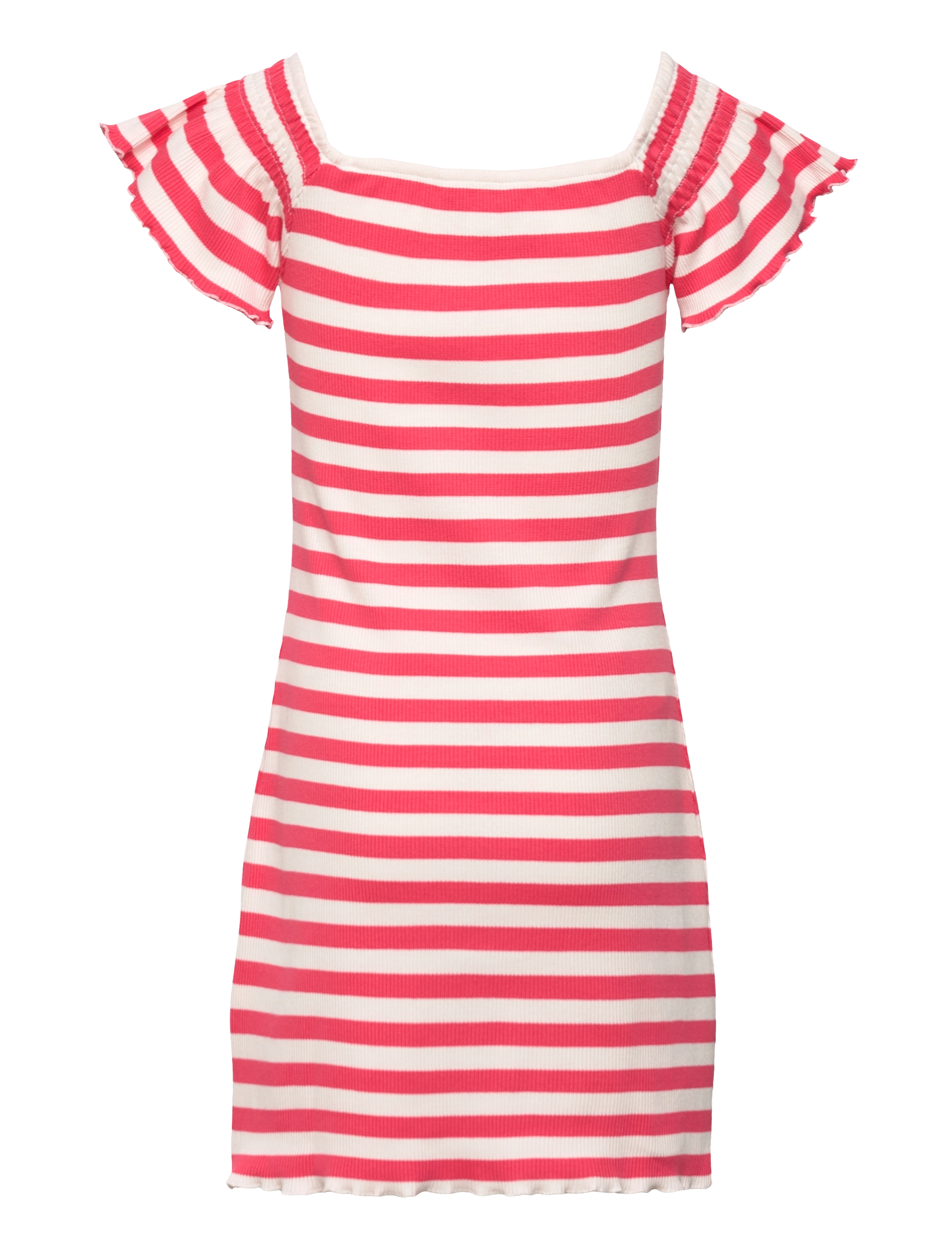 Tommy Hilfiger - OFF SHOULDER STRIPE DRESS S/S - laser pink stripe - 1