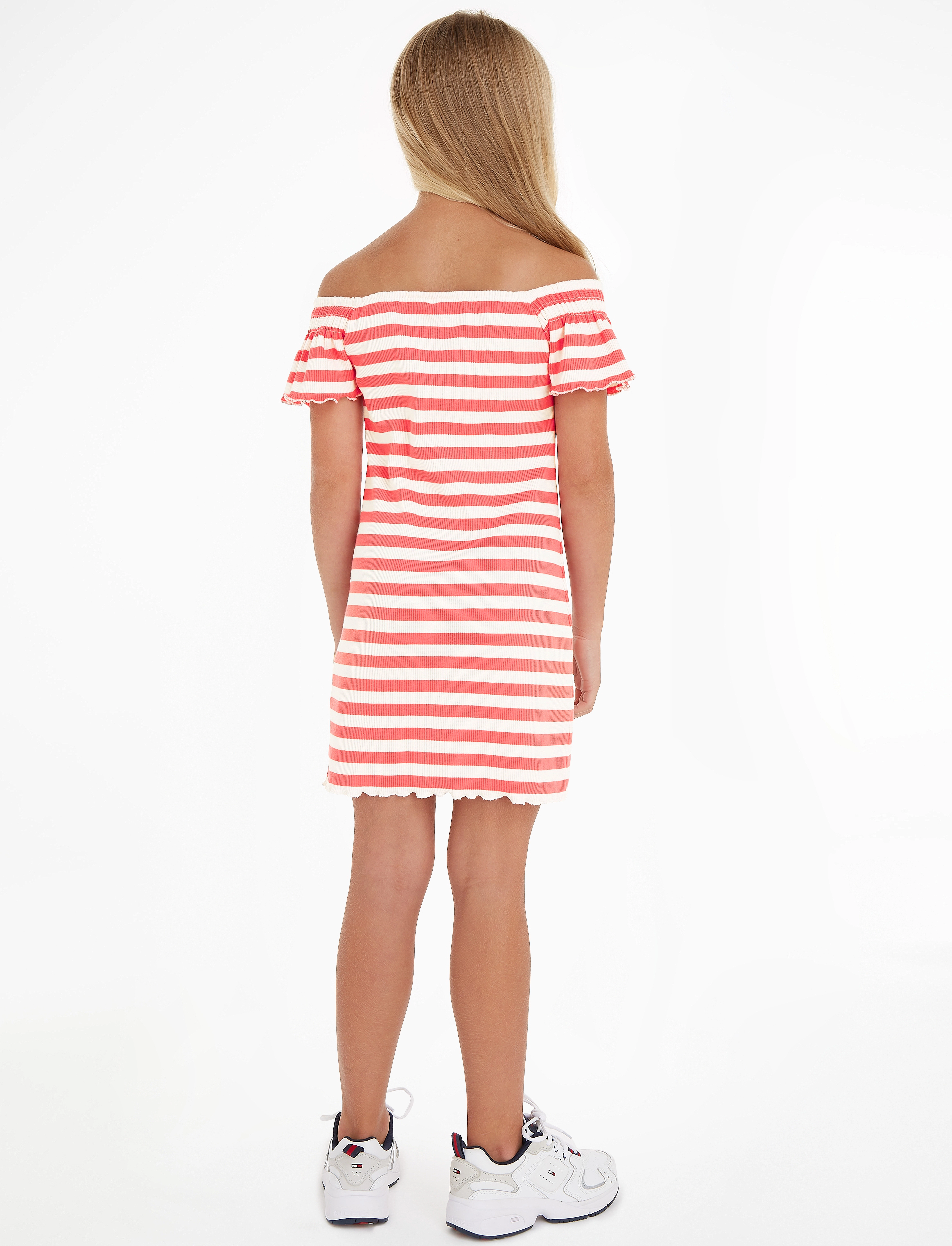 Tommy Hilfiger - OFF SHOULDER STRIPE DRESS S/S - laser pink stripe - 3