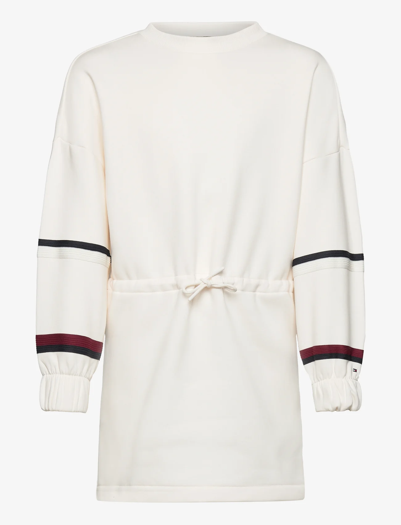 Tommy Hilfiger - GLOBAL STRIPE SWEAT DRESS - casual jurken met lange mouwen - ancient white - 0