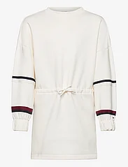 Tommy Hilfiger - GLOBAL STRIPE SWEAT DRESS - casual jurken met lange mouwen - ancient white - 0
