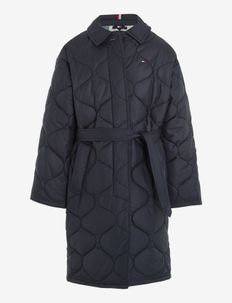 QUILTED LONG TRENCH, Tommy Hilfiger