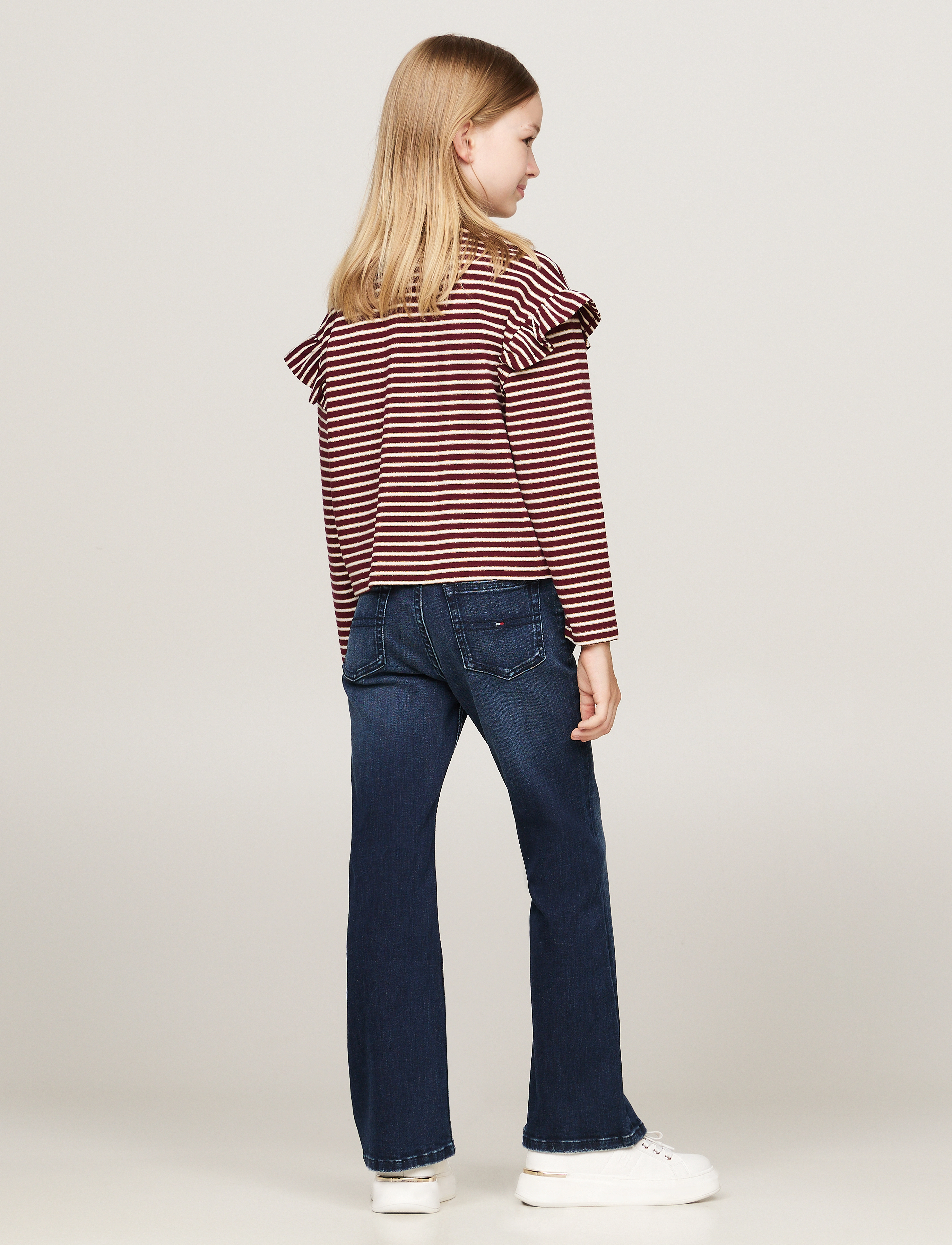 Tommy Hilfiger - STRIPE TEE LS - deep rouge stripe - 1
