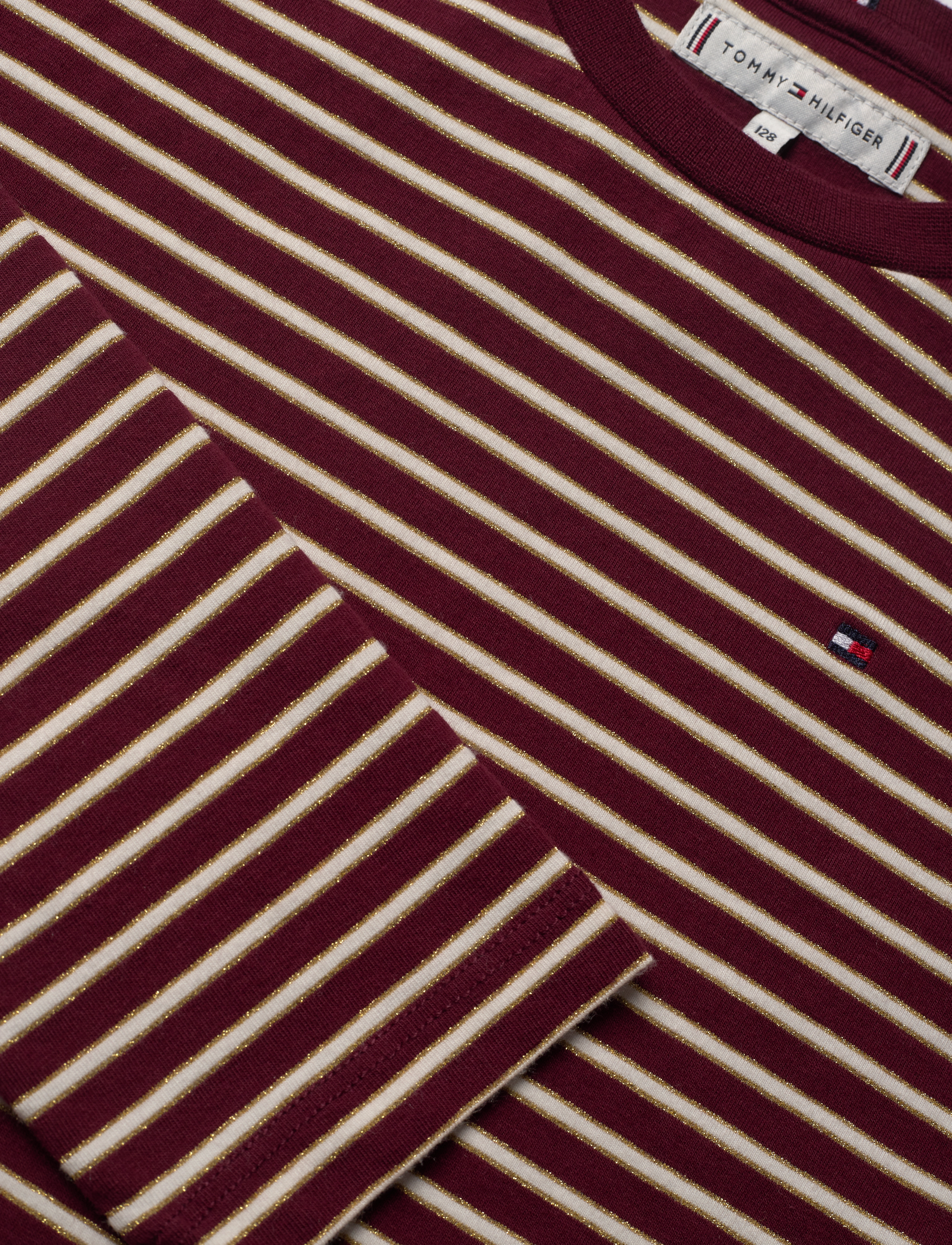Tommy Hilfiger - STRIPE TEE LS - deep rouge stripe - 4