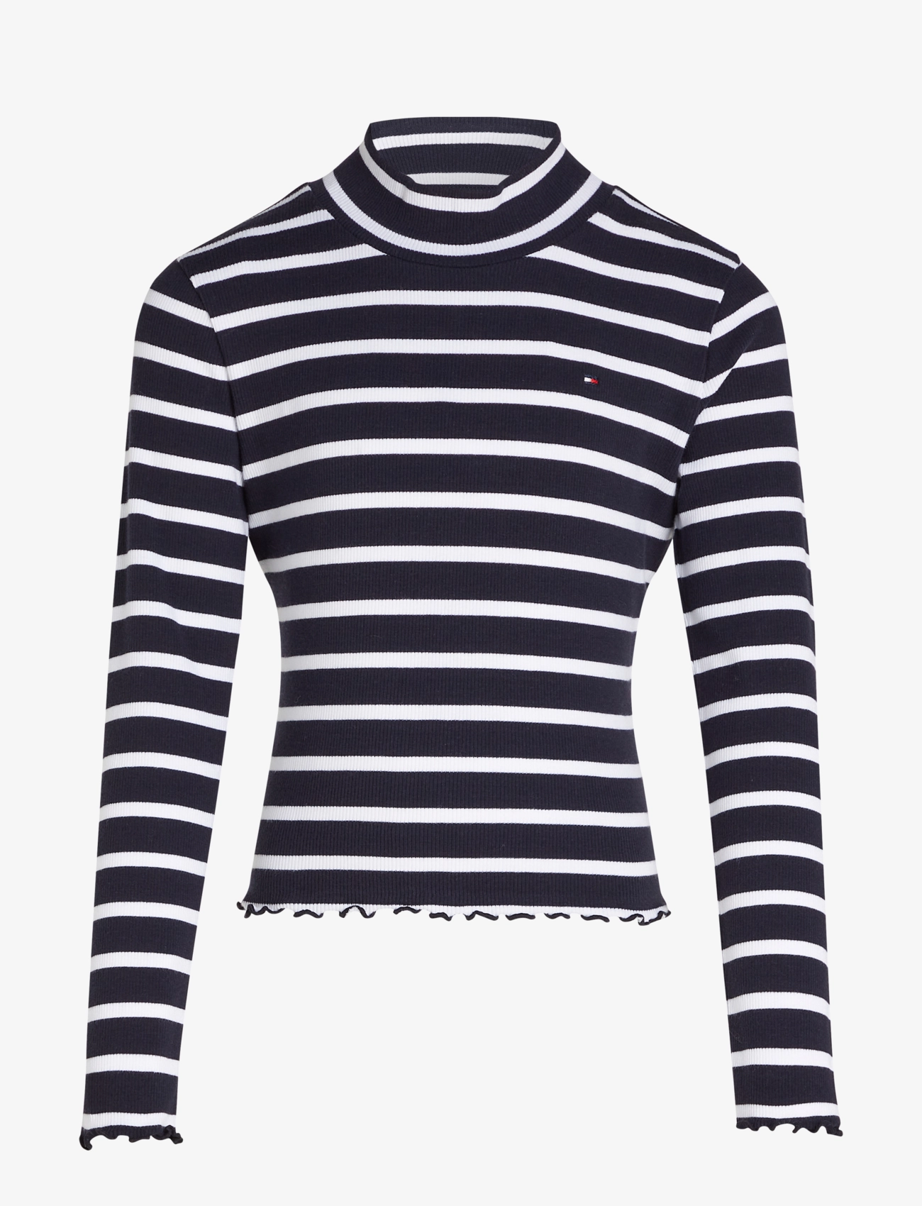 Tommy Hilfiger - MOCK NECK RIB TOP LS - desert sky stripe - 1