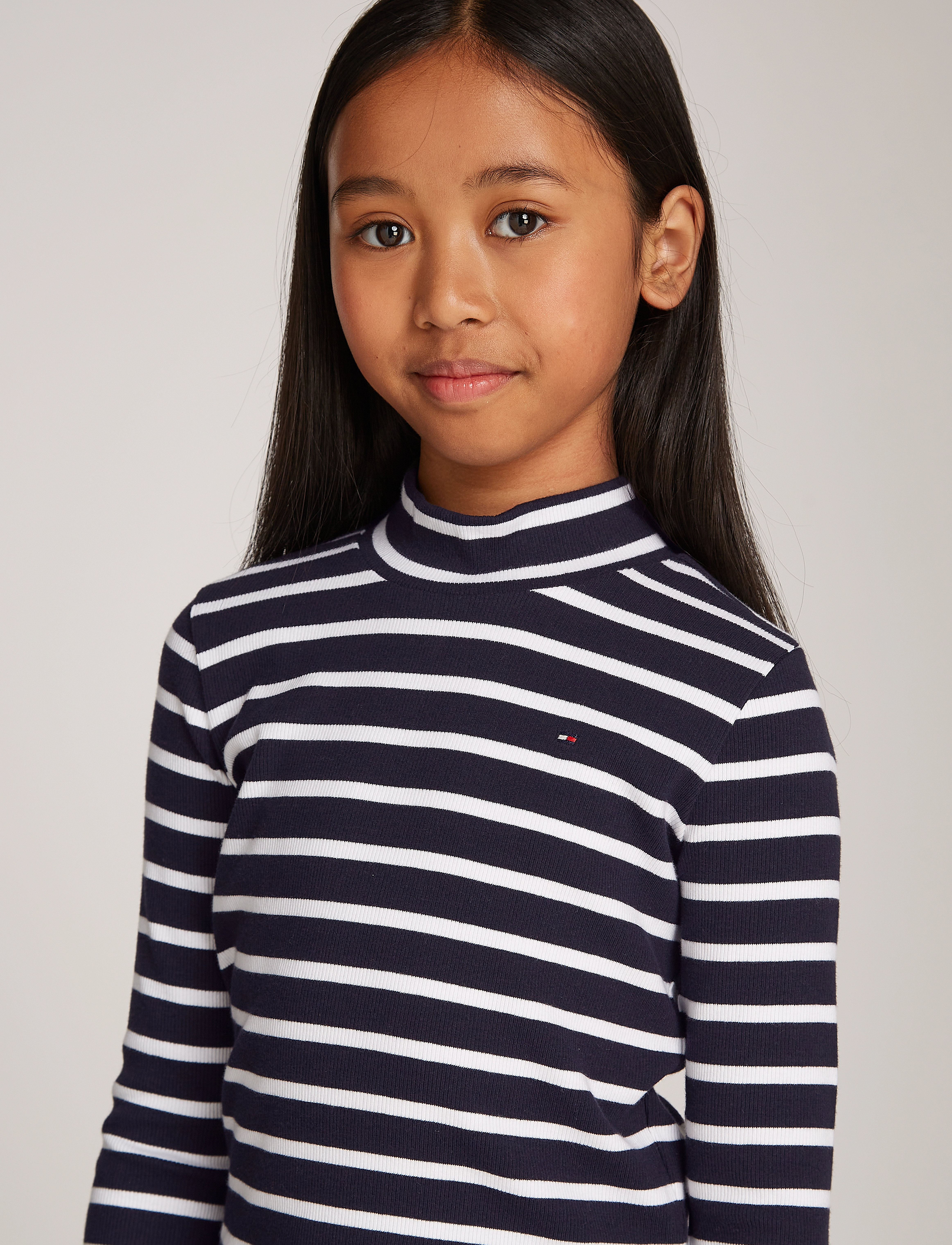 Tommy Hilfiger - MOCK NECK RIB TOP LS - desert sky stripe - 3