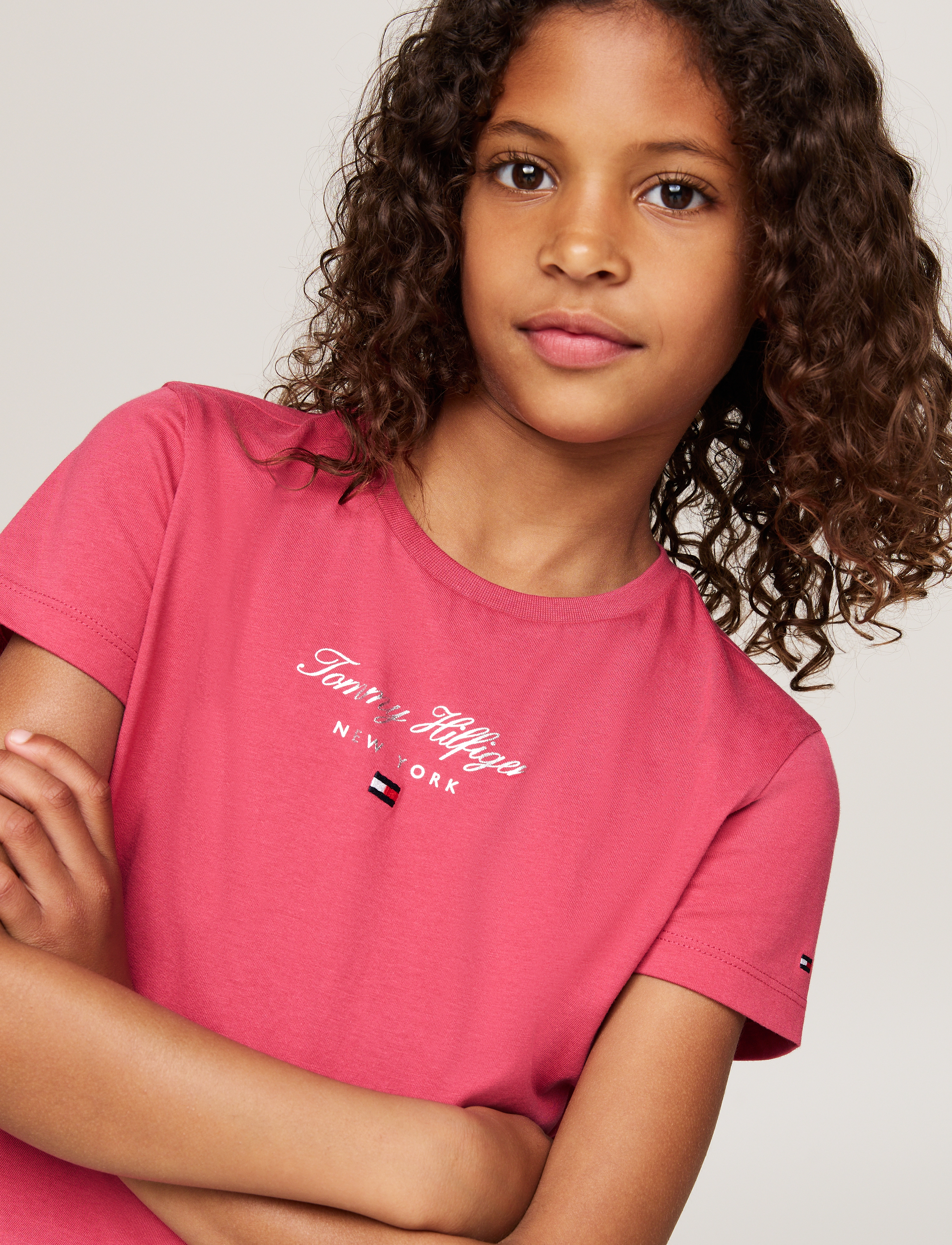 Tommy Hilfiger - TH NYC FOIL TEE SS - heritage pink - 1
