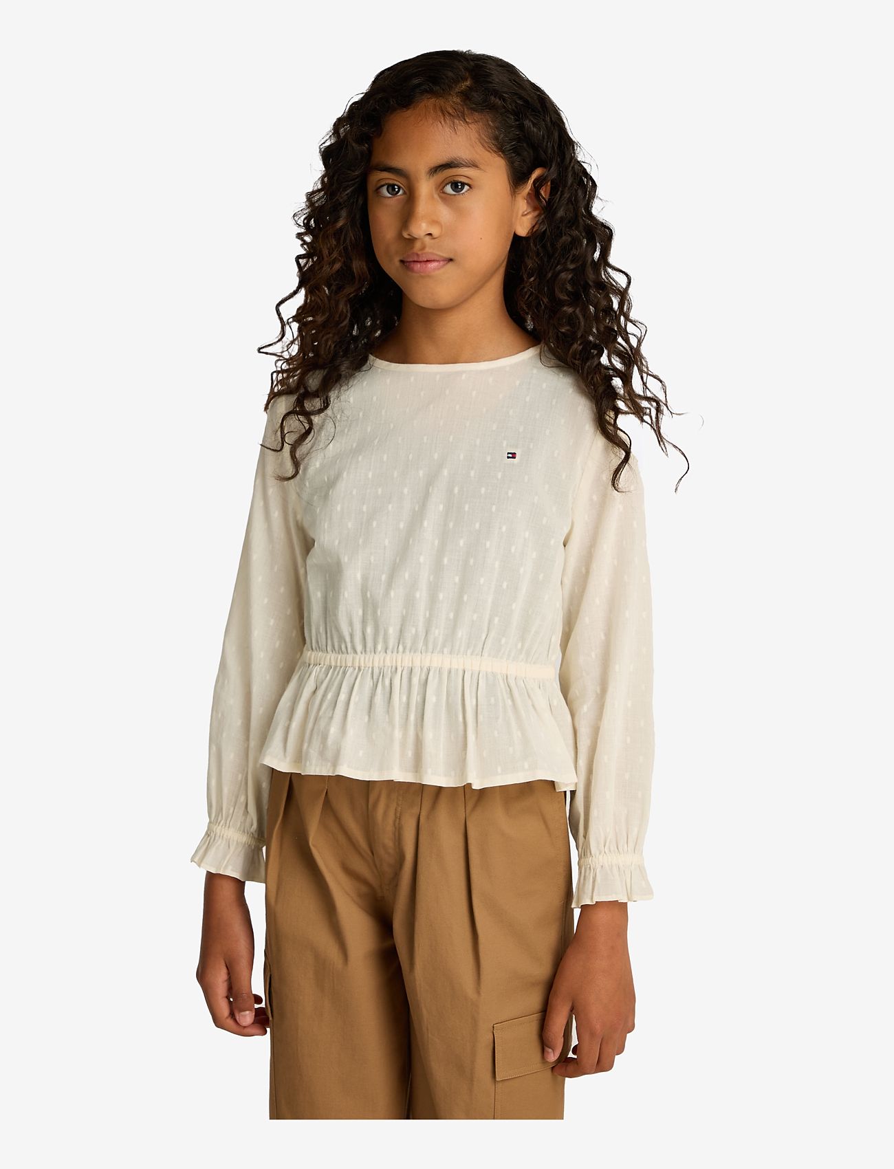 Tommy Hilfiger - DOBBY BLOUSE LS - blusen & tuniken - calico - 0