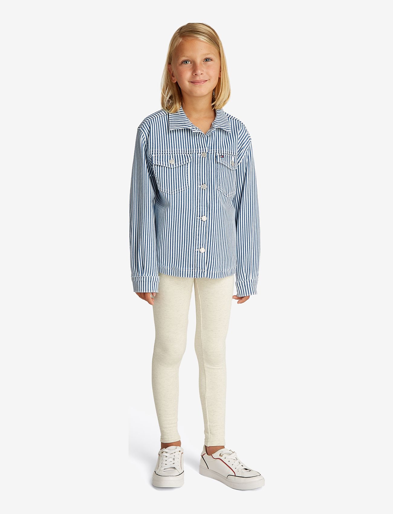 Tommy Hilfiger - DENIM OVERSHIRT STRIPE - overshirts - stripe - 1