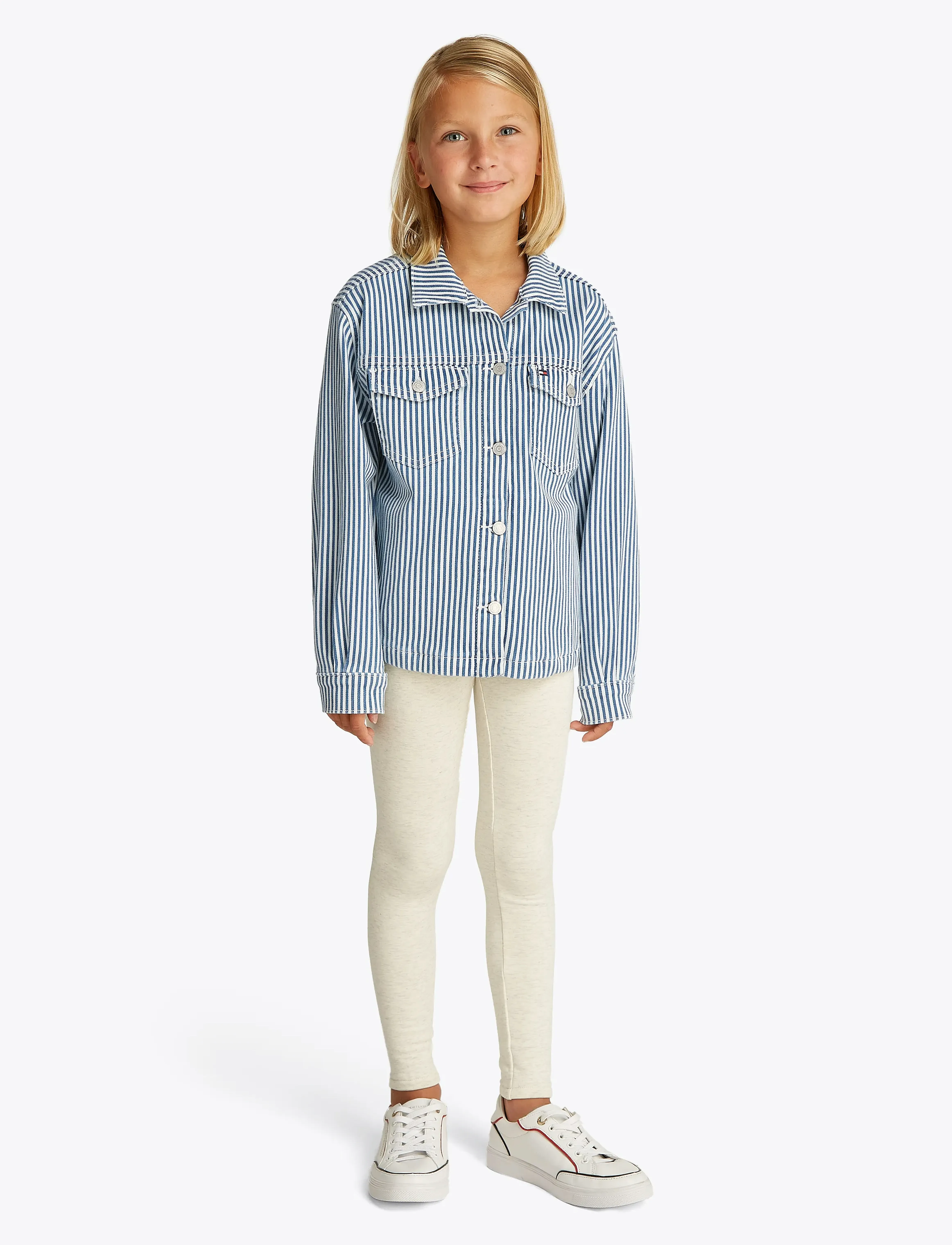 Tommy Hilfiger - DENIM OVERSHIRT STRIPE - pealissärgid - stripe - 0