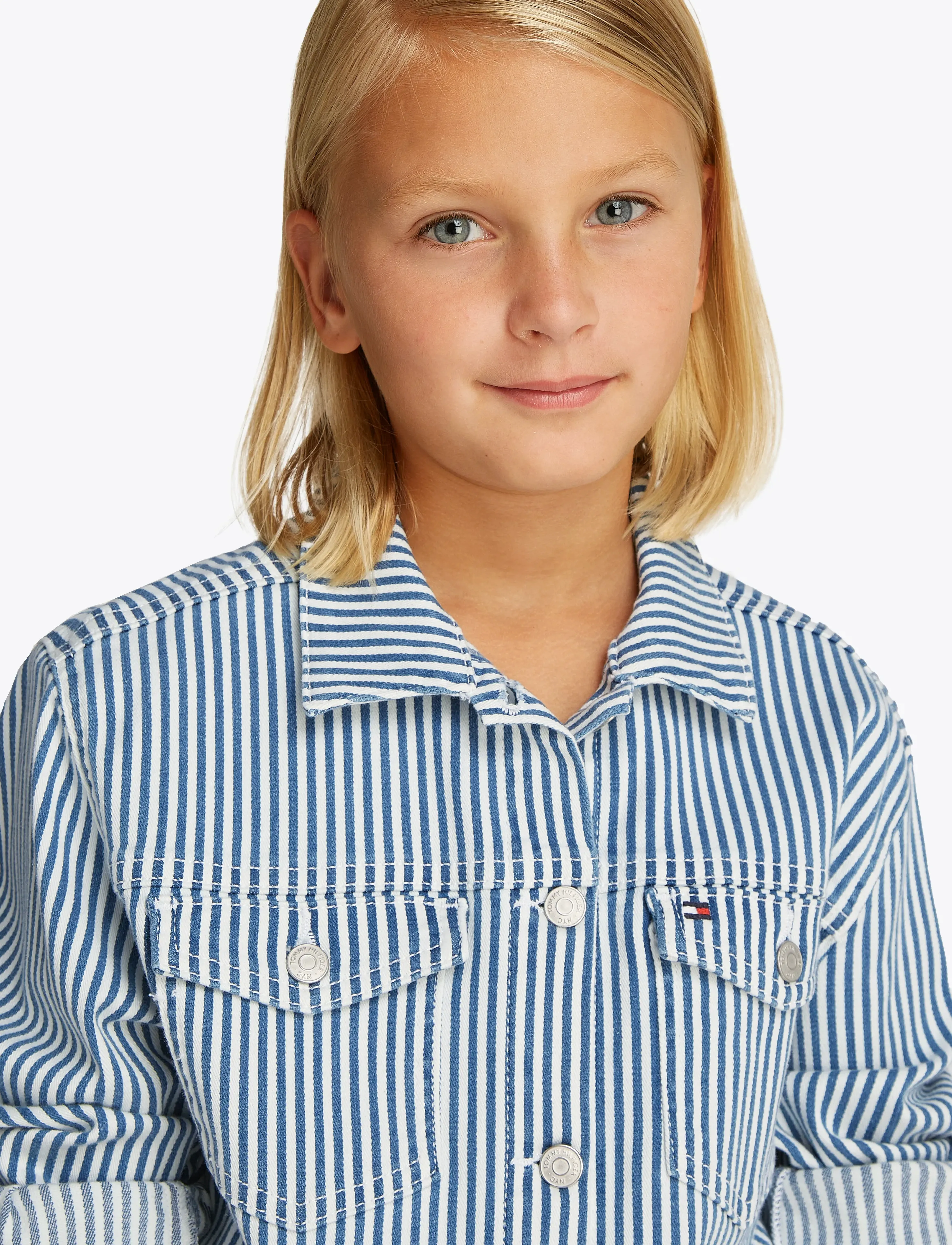Tommy Hilfiger - DENIM OVERSHIRT STRIPE - yfirskyrtur - stripe - 3