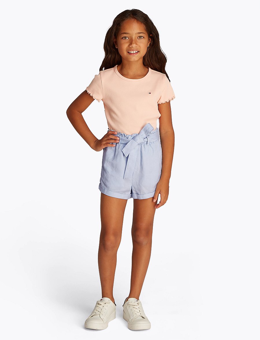 Tommy Hilfiger - LINEN PULL ON SHORT - casual shorts - breezy blue - 0