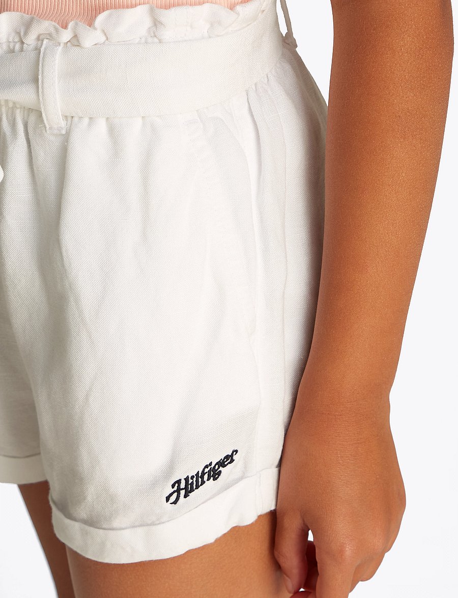 Tommy Hilfiger - LINEN PULL ON SHORT - casual shorts - white - 2