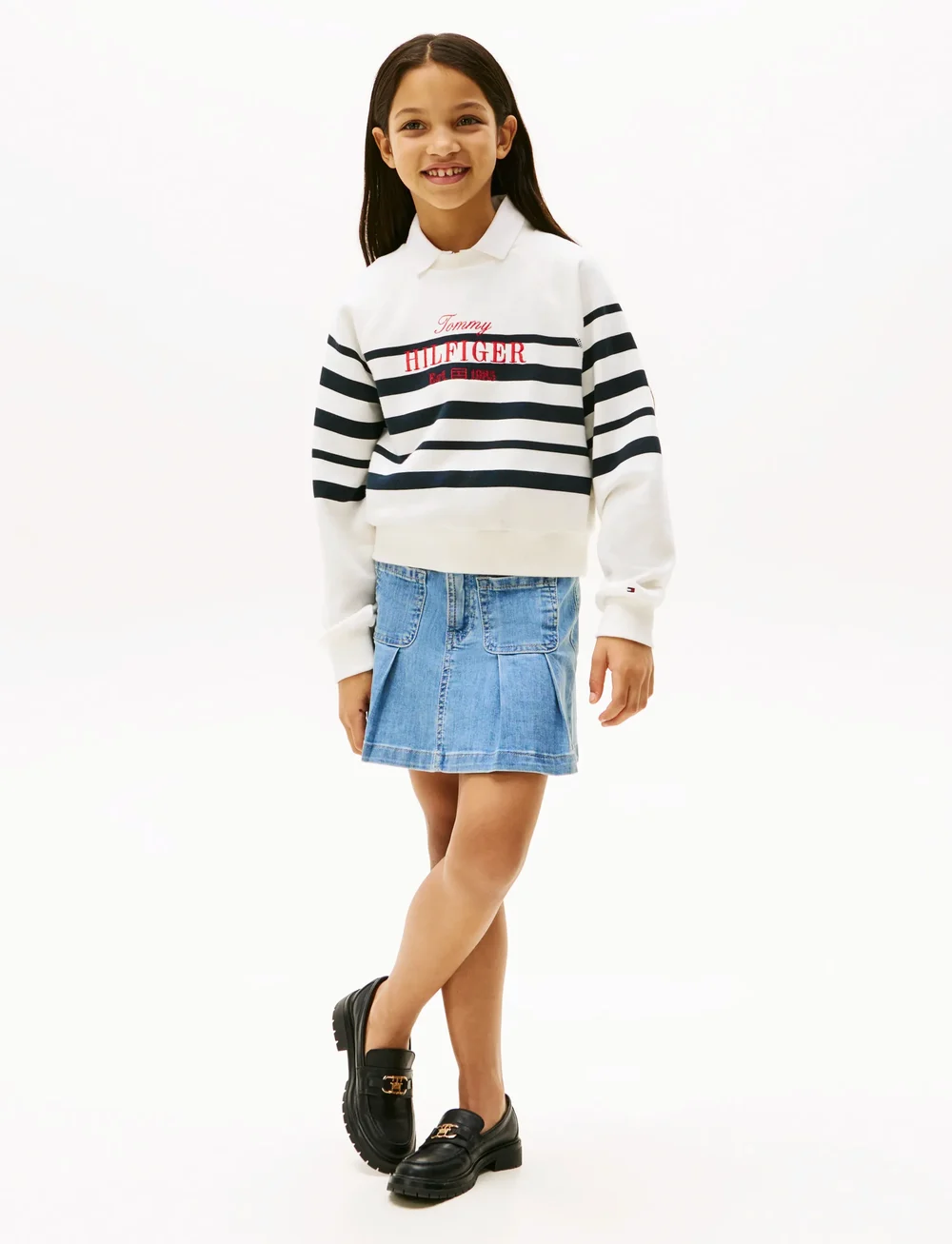 Tommy Hilfiger - TOMMY SCRIPT CN SWEATSHIRT - sweatshirts - dark night navy stripe - 4