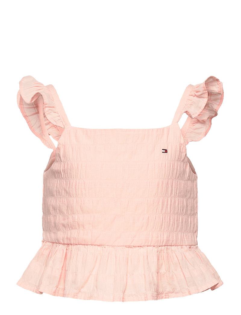 Tommy Hilfiger - TEXTURED COTTON TOP SLVLS - blusar & tunikor - coral ice - 1