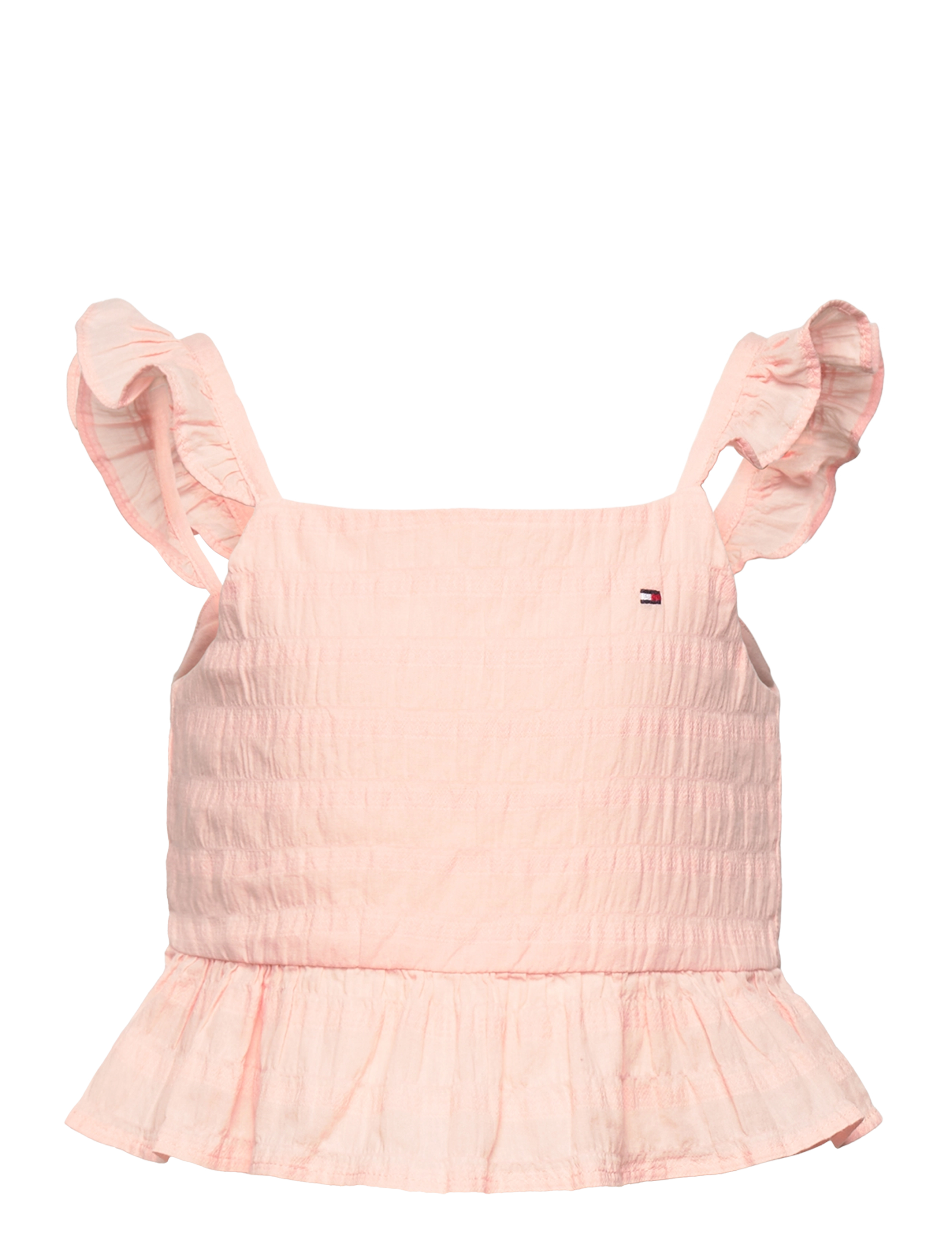 Tommy Hilfiger TEXTURED COTTON TOP SLVLS - Tommy Hilfiger - CORAL ICE / coral