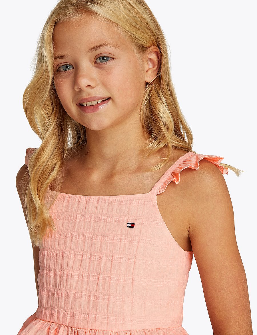 Tommy Hilfiger - TEXTURED COTTON TOP SLVLS - blusen & tuniken - coral ice - 0
