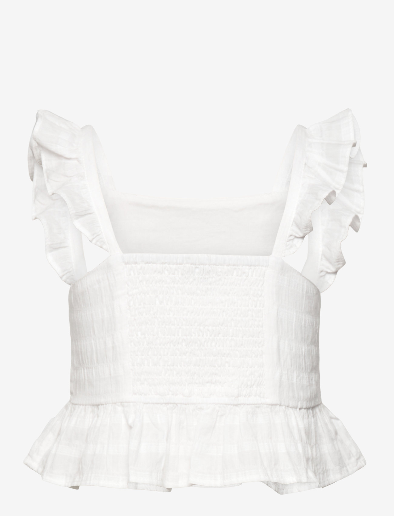 Tommy Hilfiger - TEXTURED COTTON TOP SLVLS - pluusid ja tuunikad - white - 2