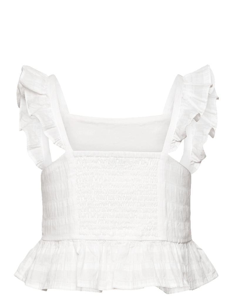 Tommy Hilfiger - TEXTURED COTTON TOP SLVLS - pluusid ja tuunikad - white - 2