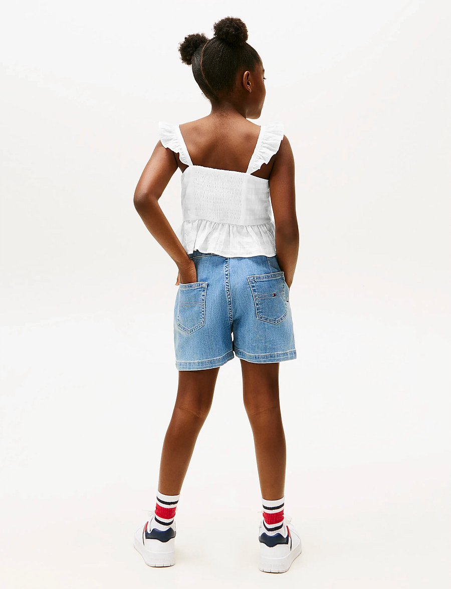 Tommy Hilfiger - TEXTURED COTTON TOP SLVLS - blusen & tuniken - white - 3