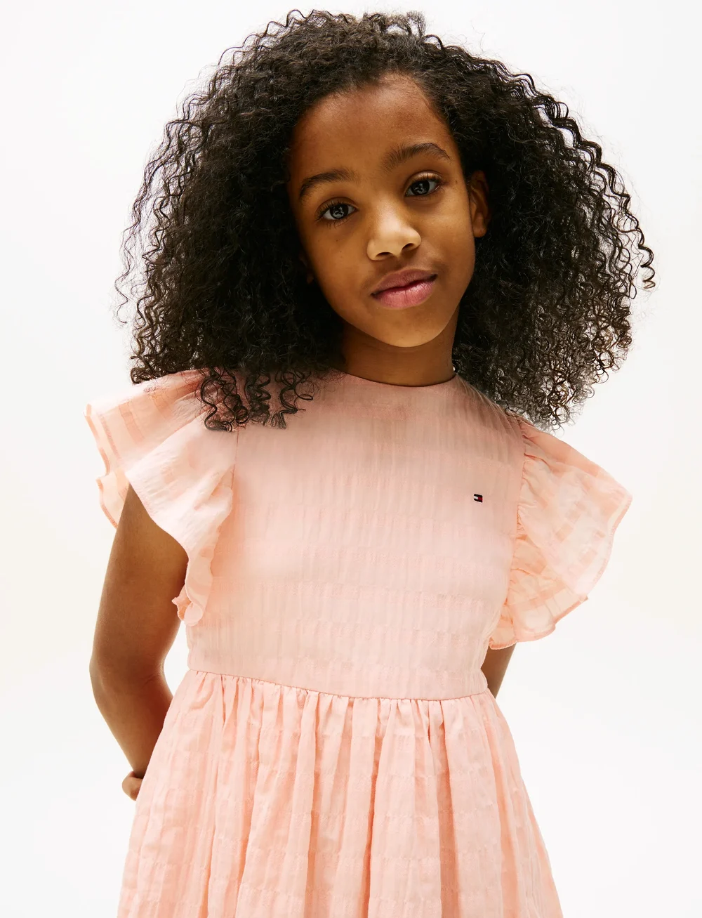 Tommy Hilfiger - TEXTURED COTTON DRESS SS - kortærmede hverdagskjoler - coral ice - 3