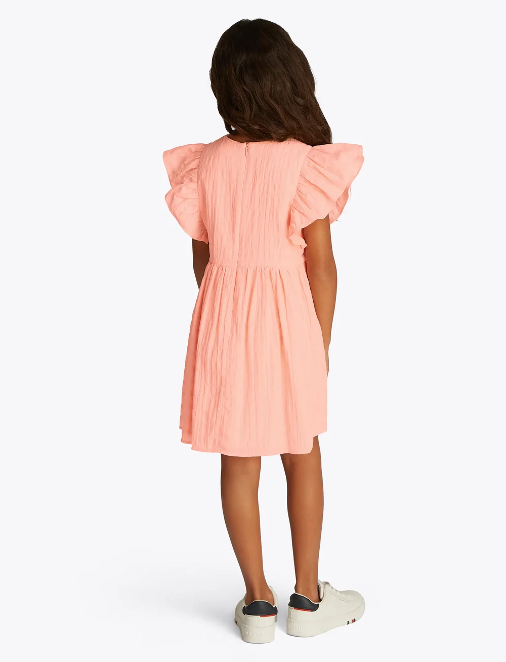 Tommy Hilfiger - TEXTURED COTTON DRESS SS - kortærmede hverdagskjoler - coral ice - 5