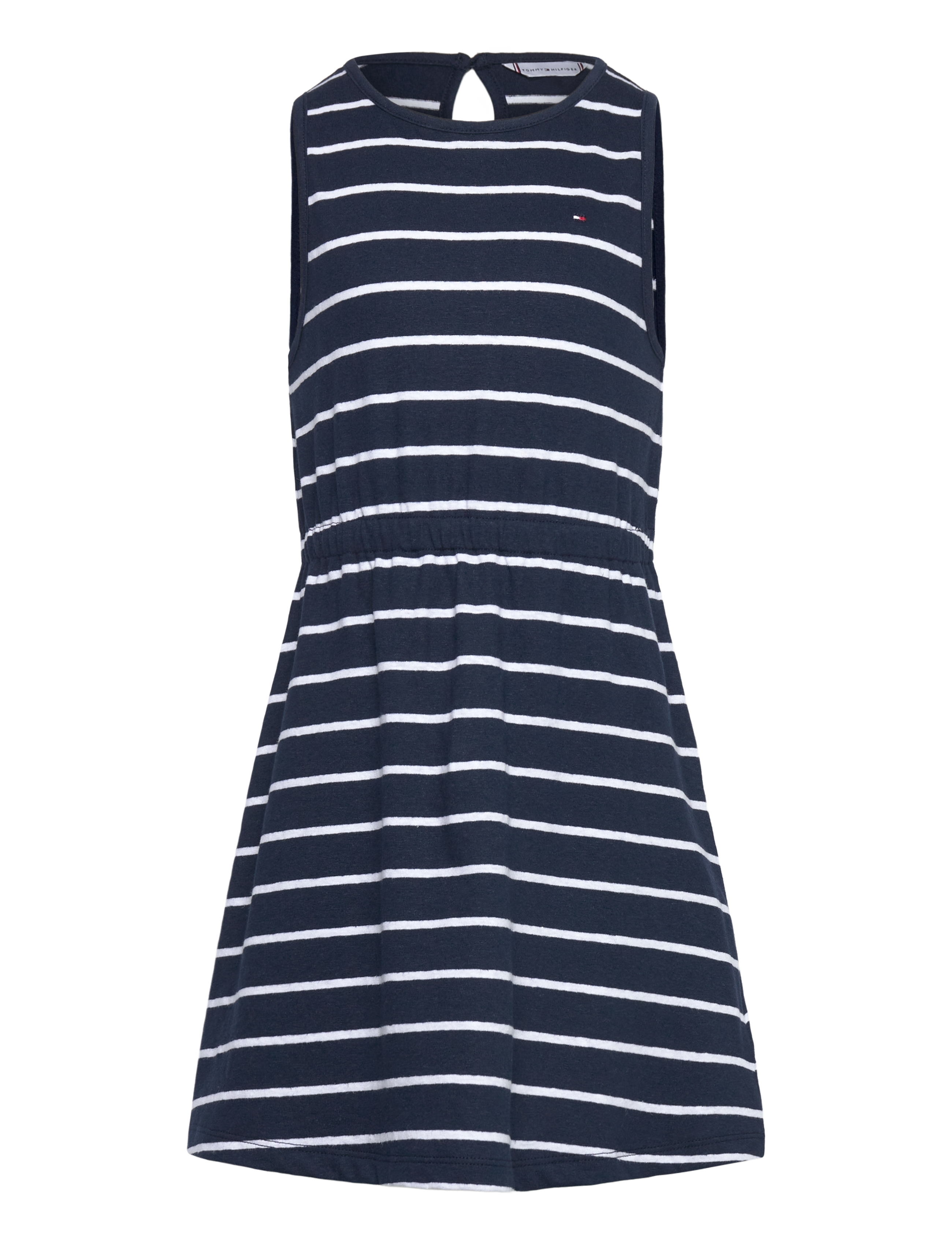 Tommy Hilfiger LINEN JERSEY DRESS SLVLS - Tommy Hilfiger - DARK NIGHT NAVY STRIPES / navy