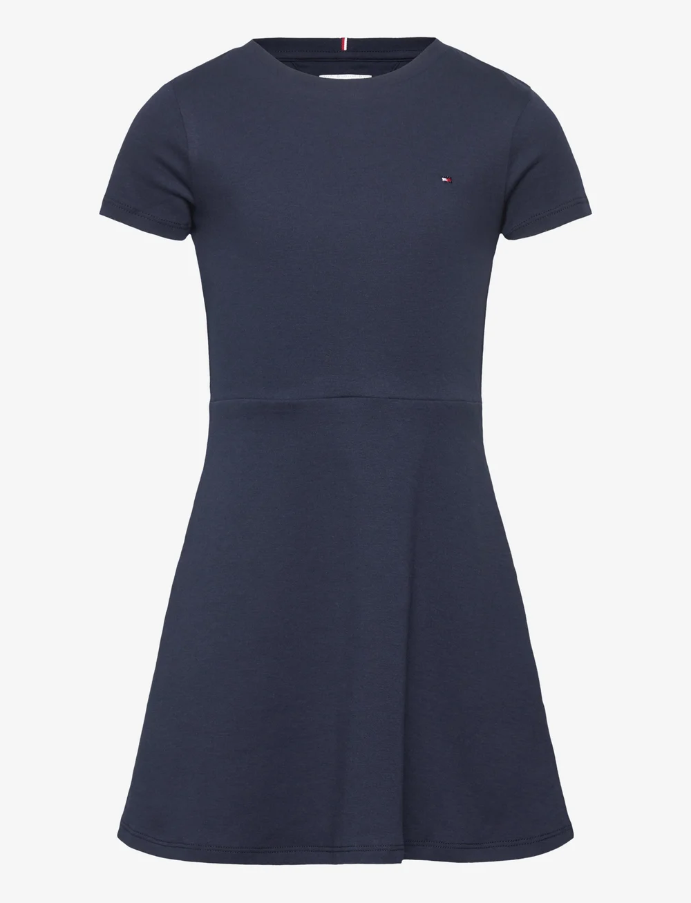 Tommy Hilfiger - ESSENTIAL SKATER DRESS SS - kortärmade vardagsklänningar - dark night navy - 1