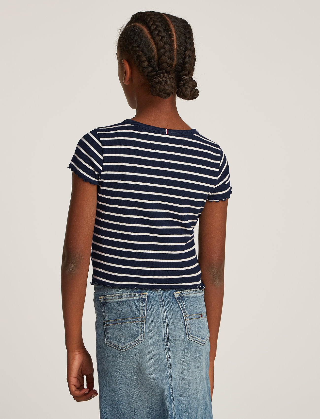 Tommy Hilfiger - RIB KNIT TOP SS - blue base white stripe - 3