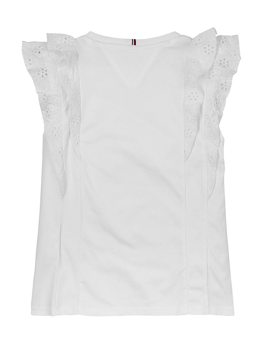 Tommy Hilfiger - BRODERIE ANGLAISE KNIT TOP SS - white - 1
