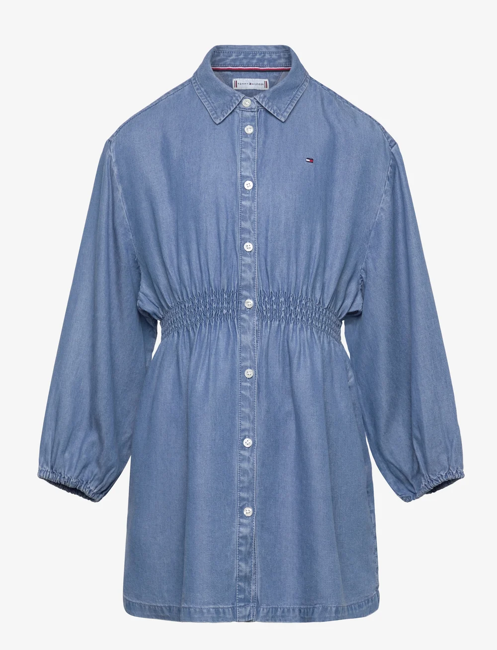 Tommy Hilfiger - CHAMBRAY SHIRT DRESS LS - långärmade vardagsklänningar - denim medium 01 - 1