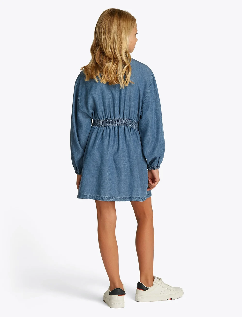 Tommy Hilfiger - CHAMBRAY SHIRT DRESS LS - långärmade vardagsklänningar - denim medium 01 - 3