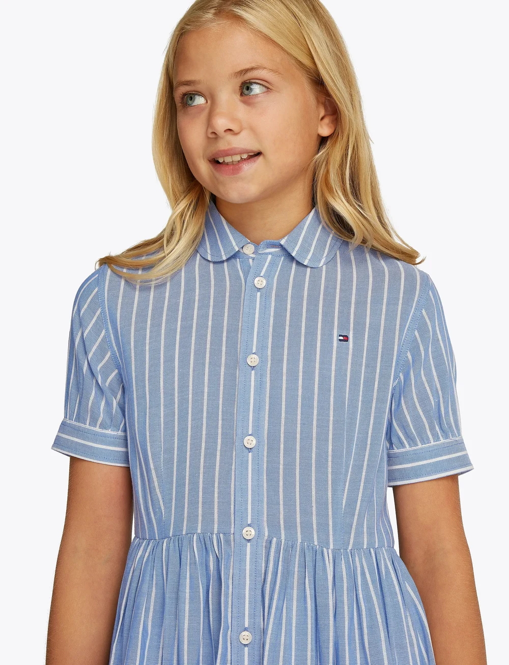 Tommy Hilfiger - STRIPED DRESS SS - kurzärmelige freizeitkleider - blue spell - 4