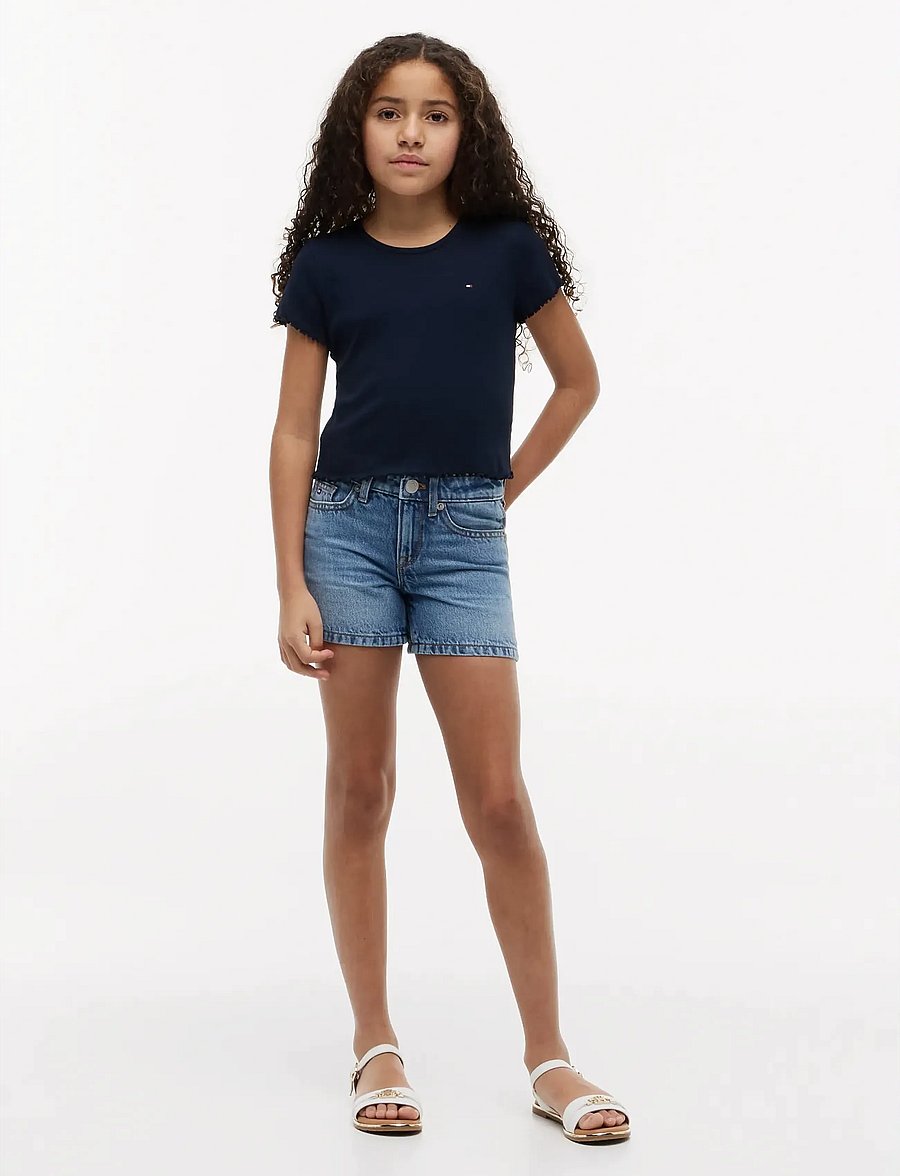 Tommy Hilfiger - ESSENTIAL RIB TOP SS - kurzärmelige - dark night navy - 5