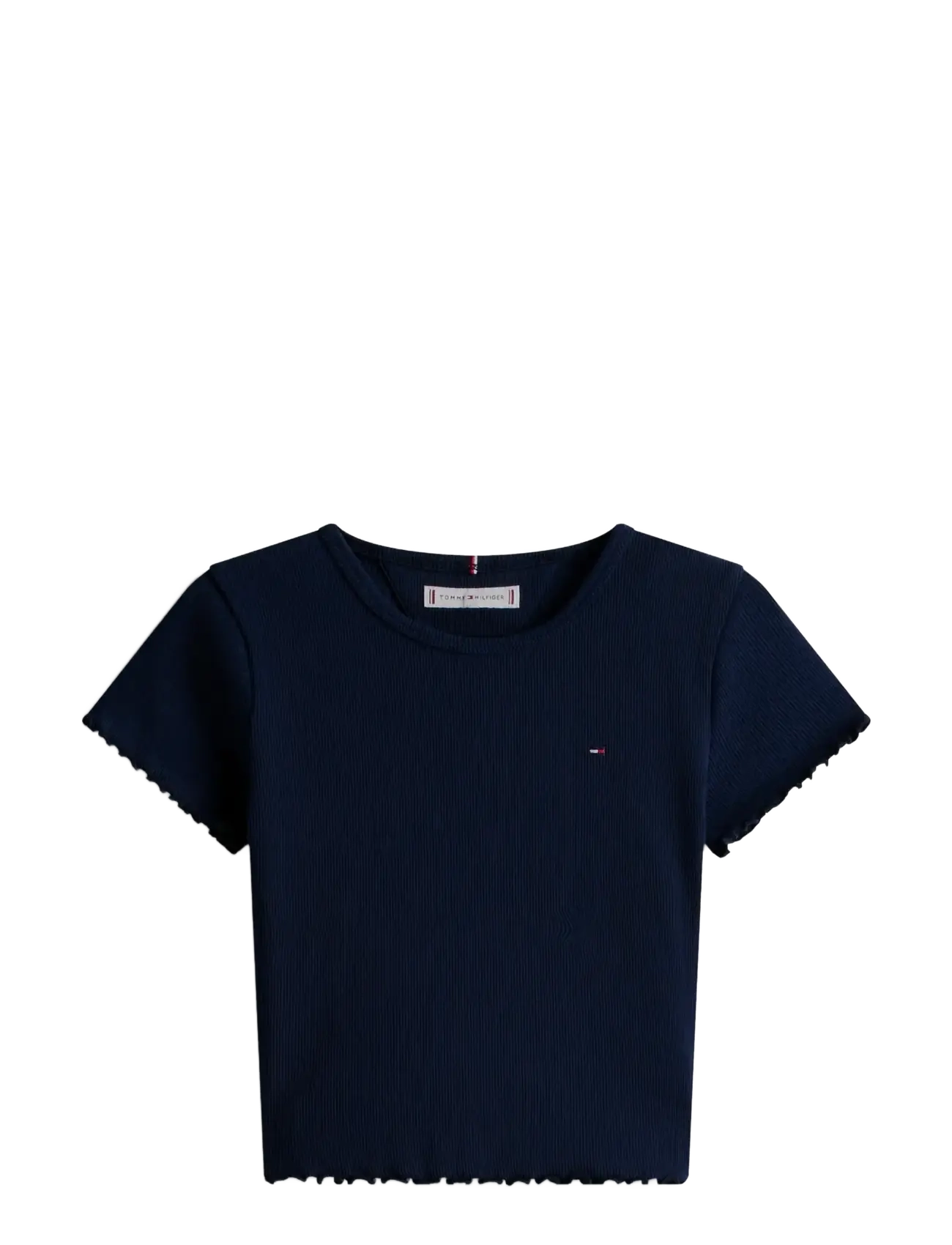 Tommy Hilfiger - ESSENTIAL RIB TOP SS - kortærmede t-shirts - dark night navy - 2