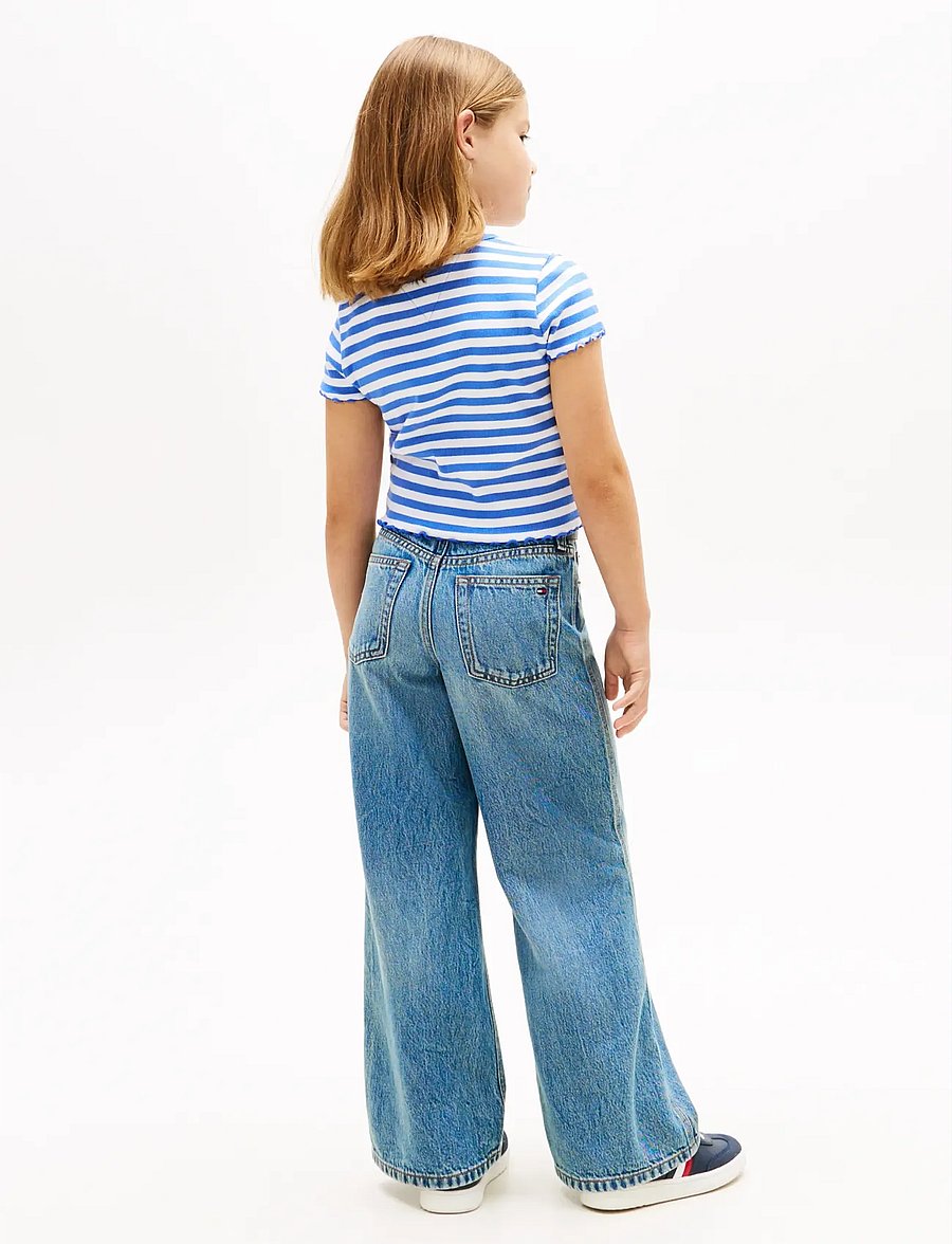 Tommy Hilfiger - ESSENTIAL RIB TOP SS - kurzärmelige - empire blue stripes - 2